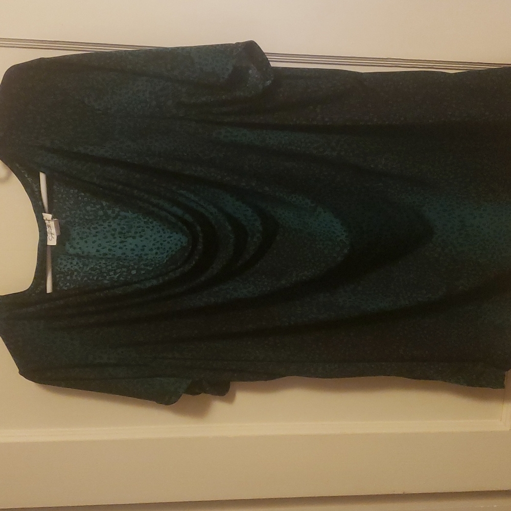 Jessica simpson cheetah green black blouse